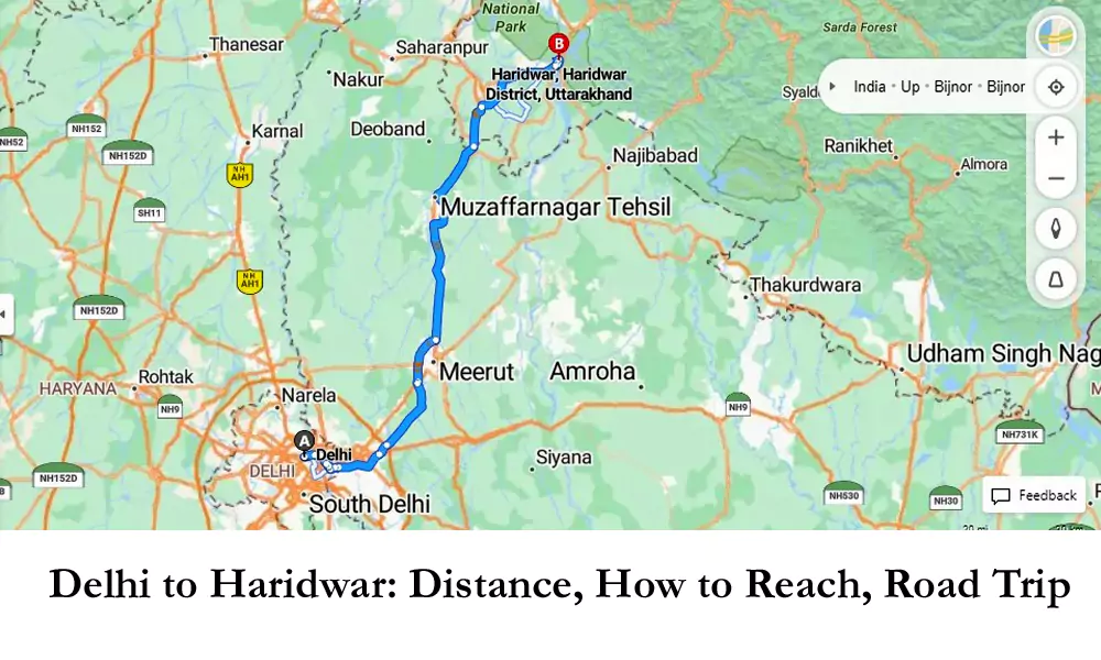 Delhi to Haridwar