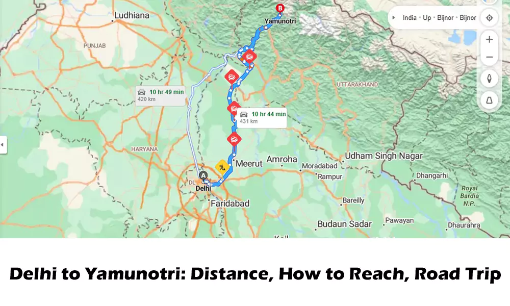 Delhi to Yamunotri